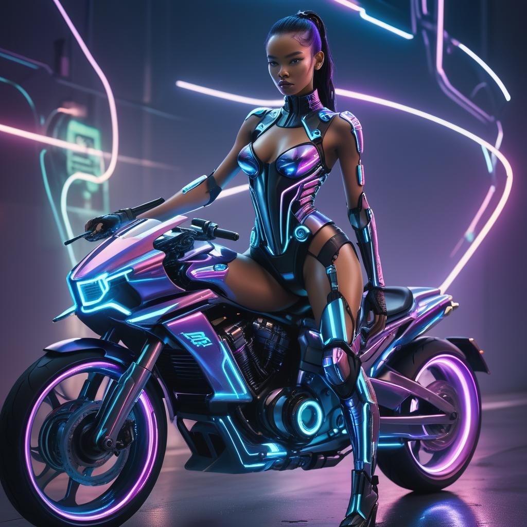 Neon-cyborg rider 5