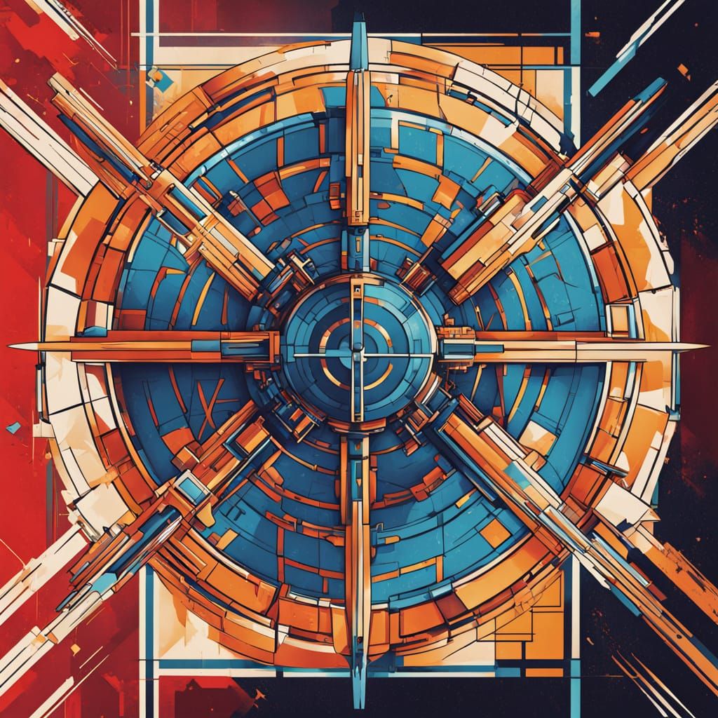 Crimson & Azure Mechs Battle in Futuristic City