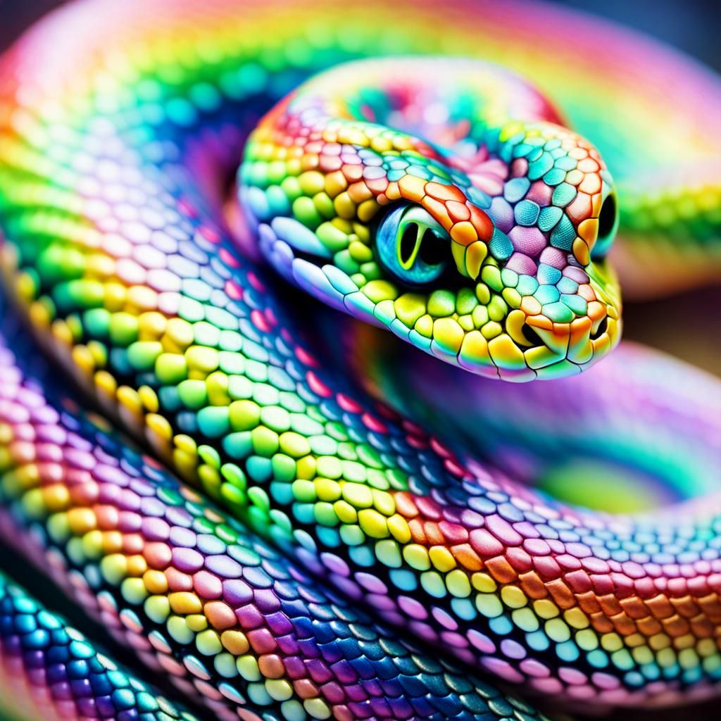 Rainbow snake lurking