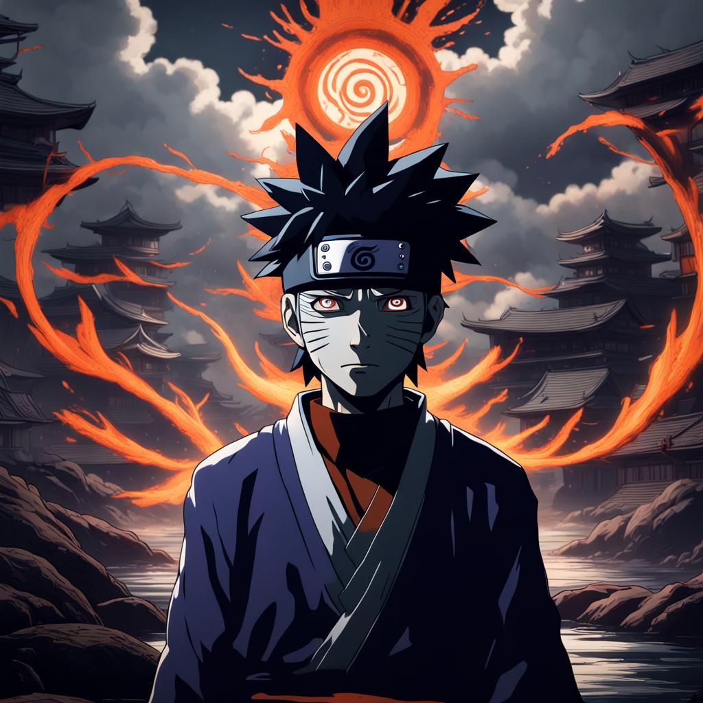 Obito Uchiha's Hokage Dream: Detailed Matte Painting