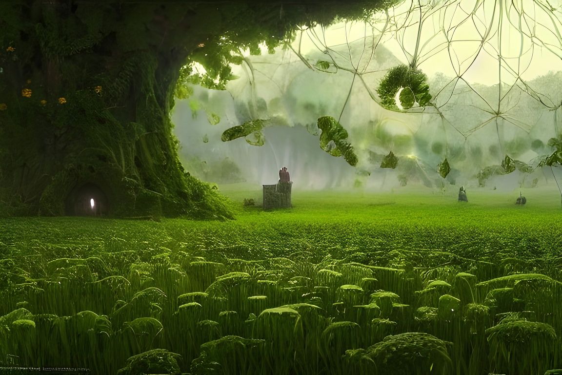 Magical Field of Giant Four Leaf Clovers