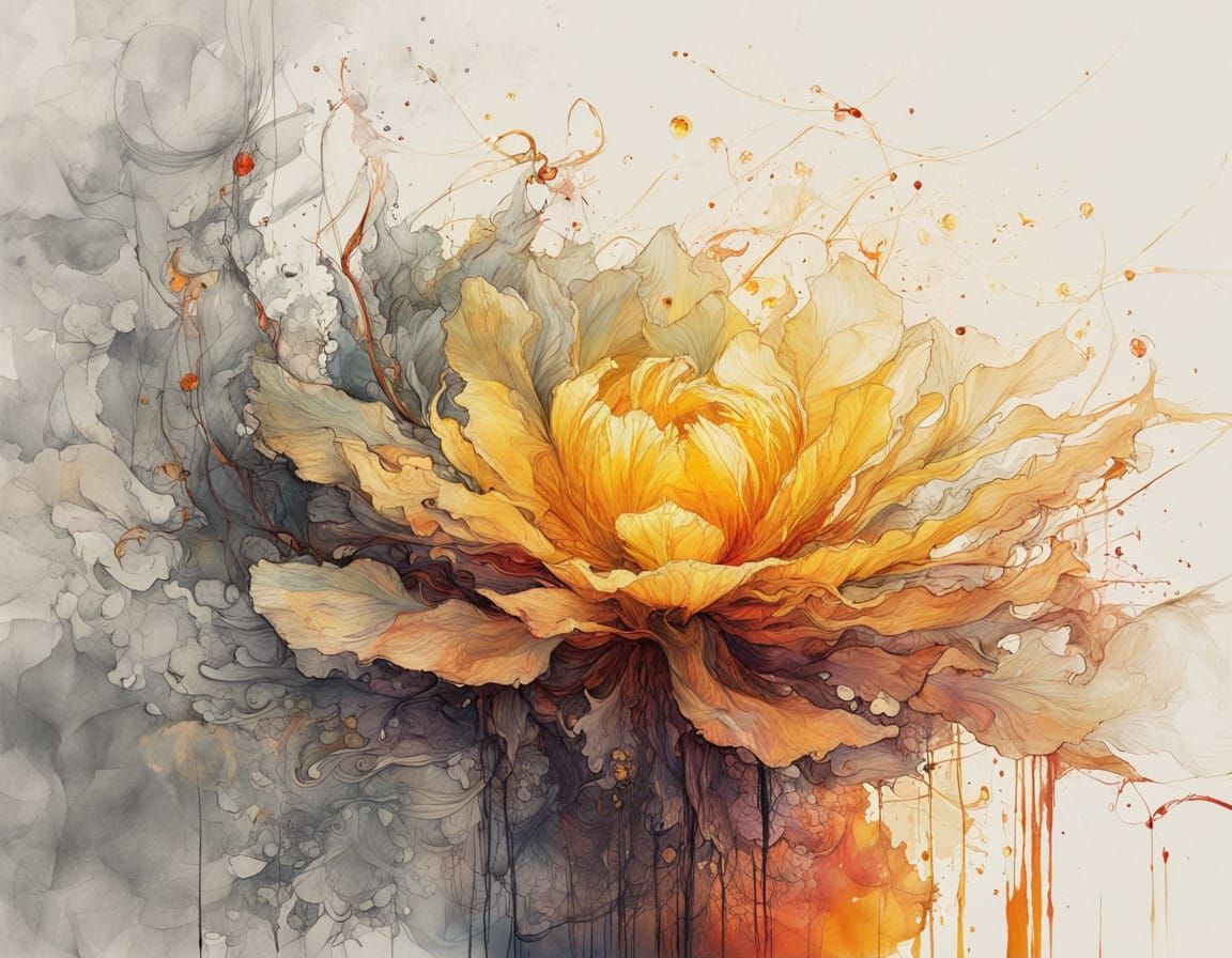 Ethereal Glowing Flower in Hyperrealistic Detail