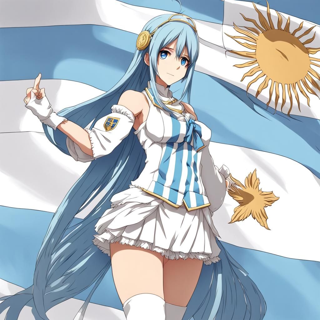 Argentine Republic Personified in Anime Style