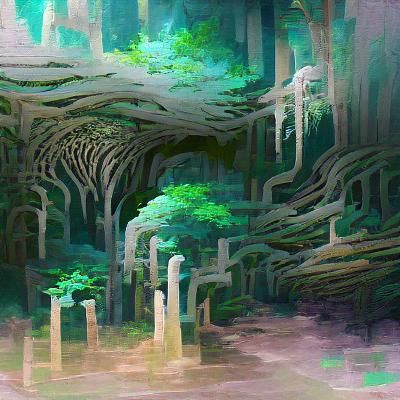 Enchanted Ancient Forest Landscape