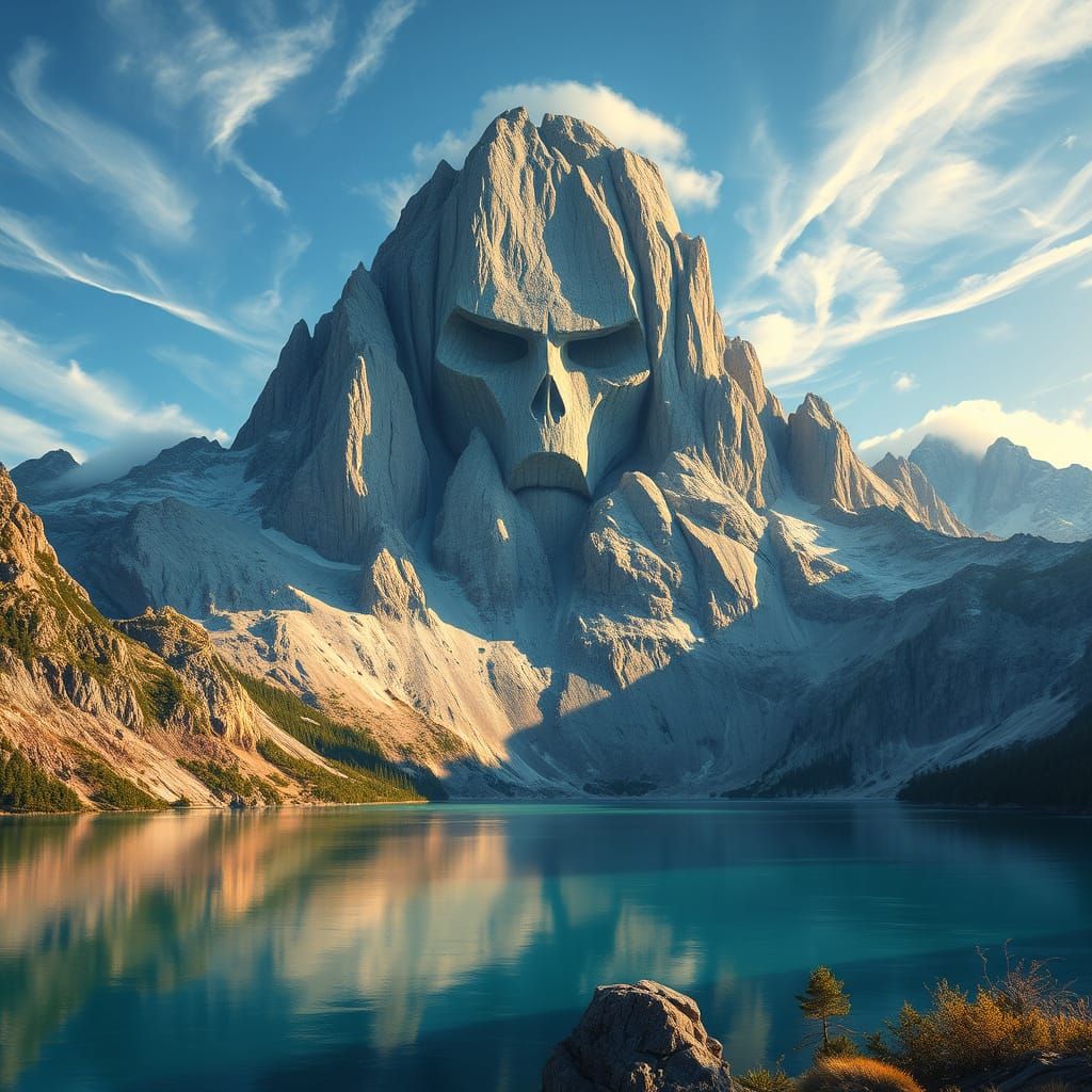 Mountain of Ancient Watchful Faces