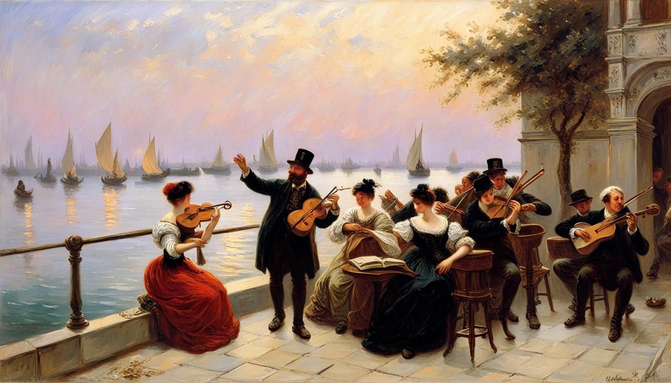 Venetian Serenade in 19th Century Academic Style