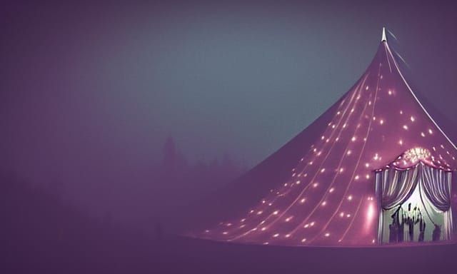 Enormous Haunted Circus Tent in Naturepunk Style