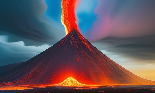 Volcanic Eruption: Hyperdetailed Splash Screen Art