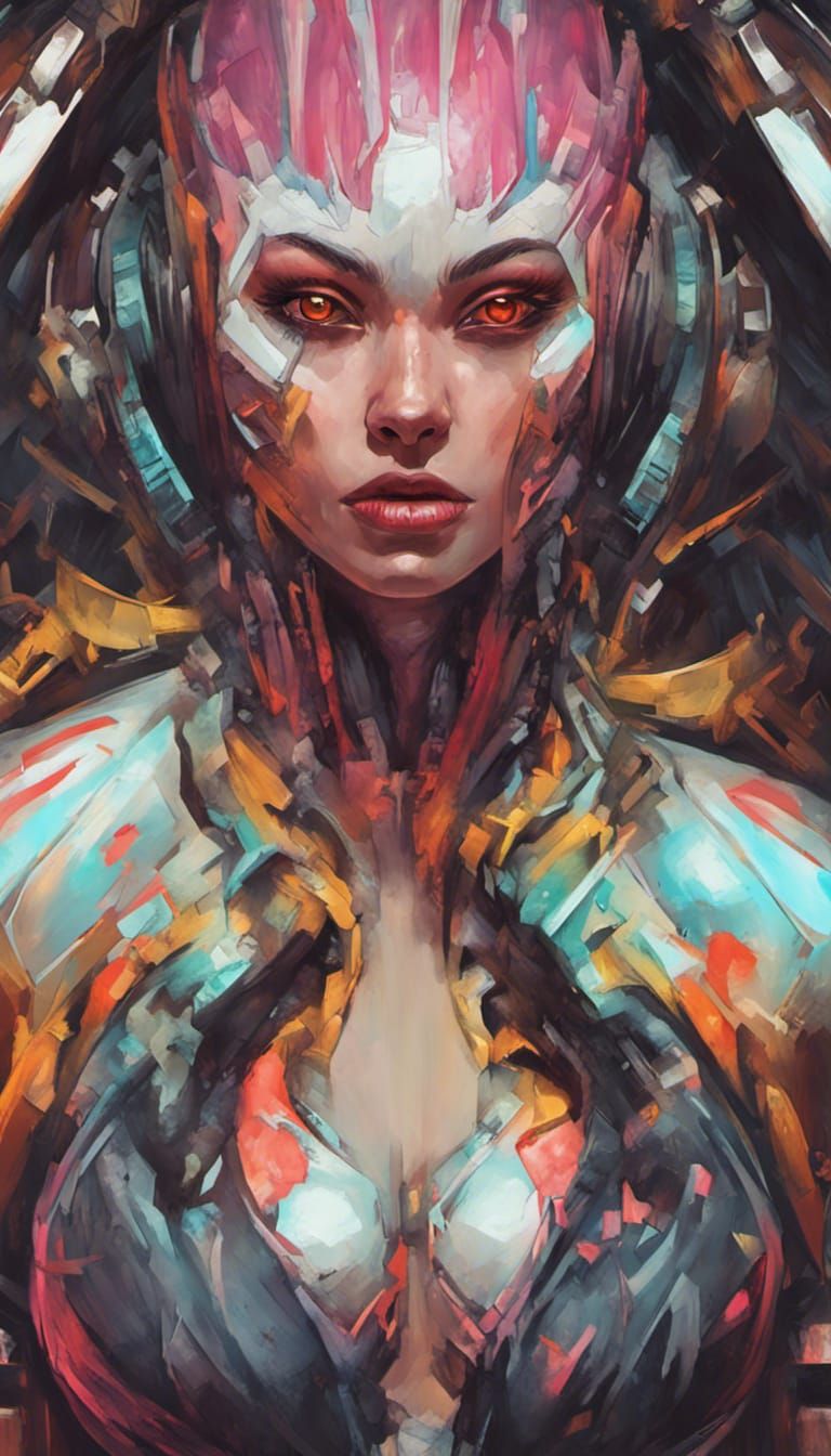 Gorgeous Alien Assassin in Hyperrealism Style