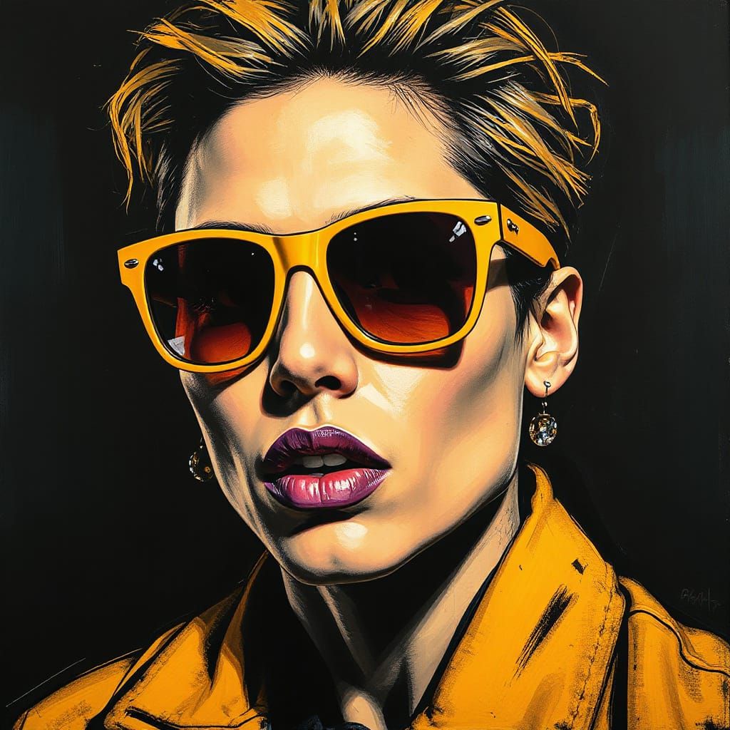 Urban Portrait with Bold Yellow Shades