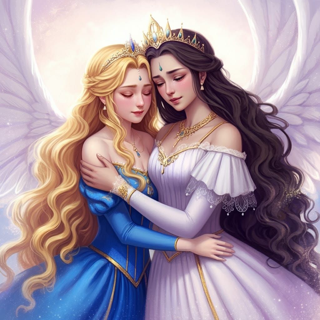 Princess Yerdua Receives a Hug in Dreamy Art Style
