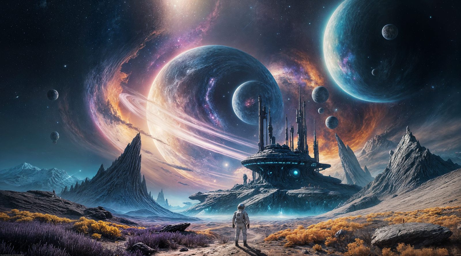 Astronaut on Alien Planet in Anato Finnstark Style