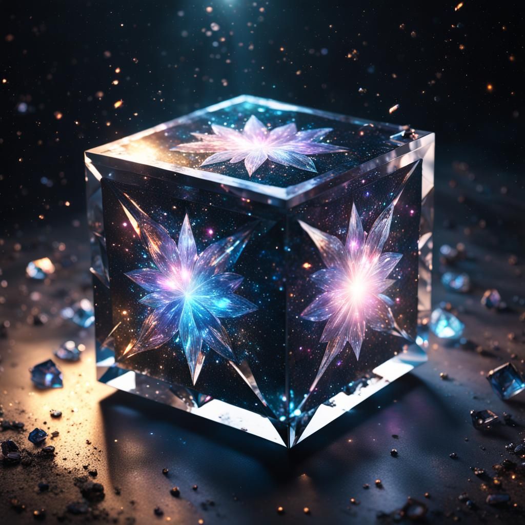 Crystallast Cube: Galaxy Supernova in Chiaroscuro