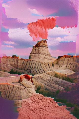 Dramatic Badlands Landscape