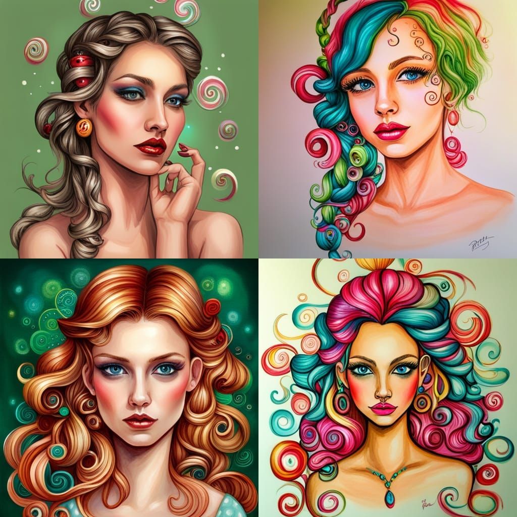 Beauty Fairy Christmas Elf in Gouache Wonderland