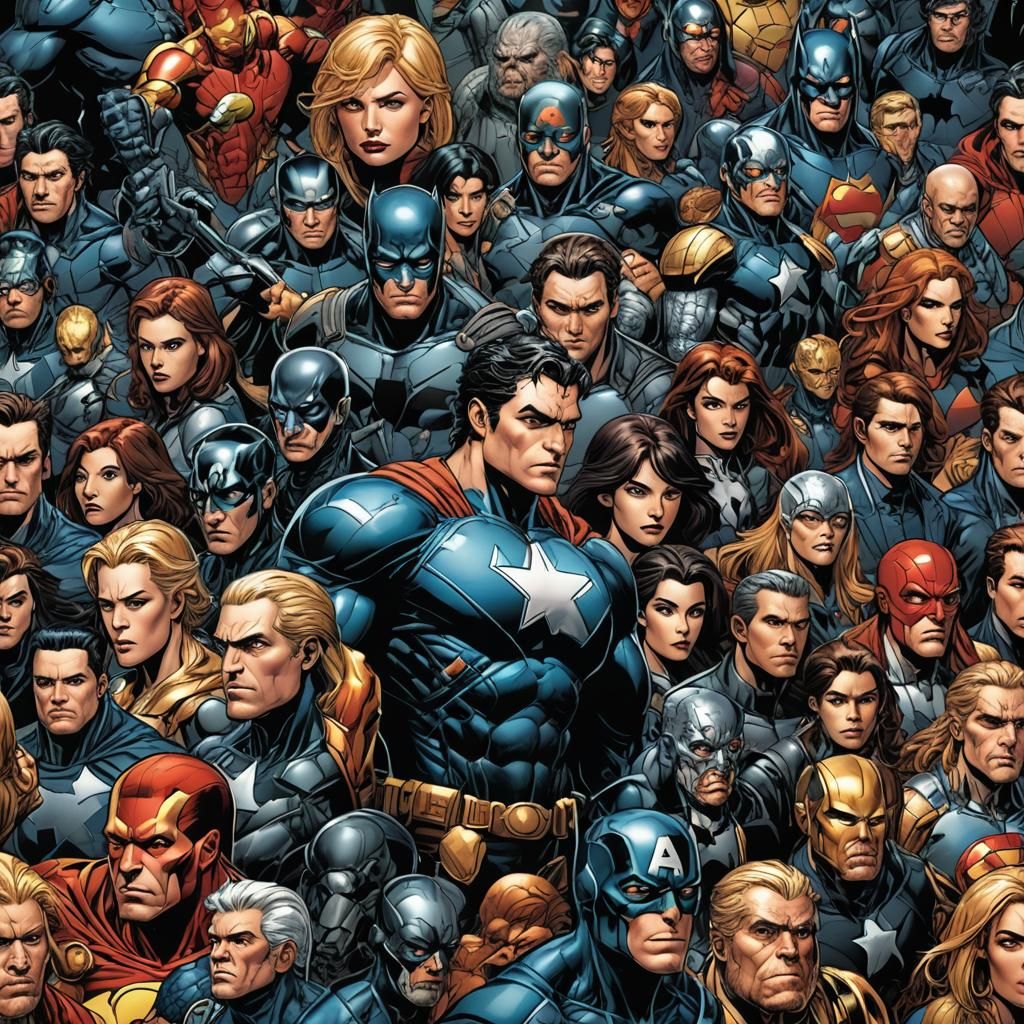 Dynamic Comic Book Cover Art Illustration