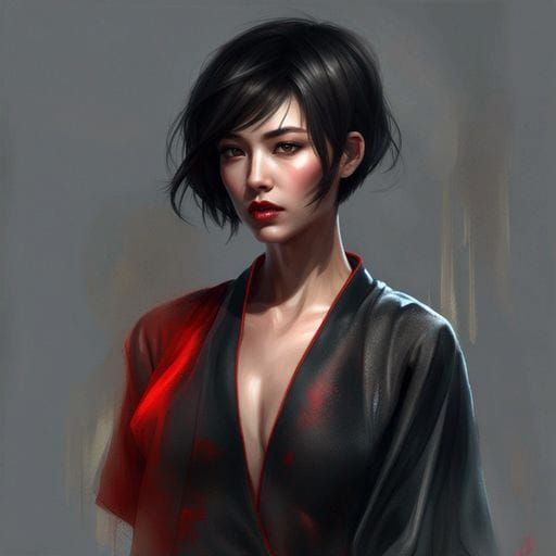 Stunning Asian Woman Portrait with Volumetric Lighting