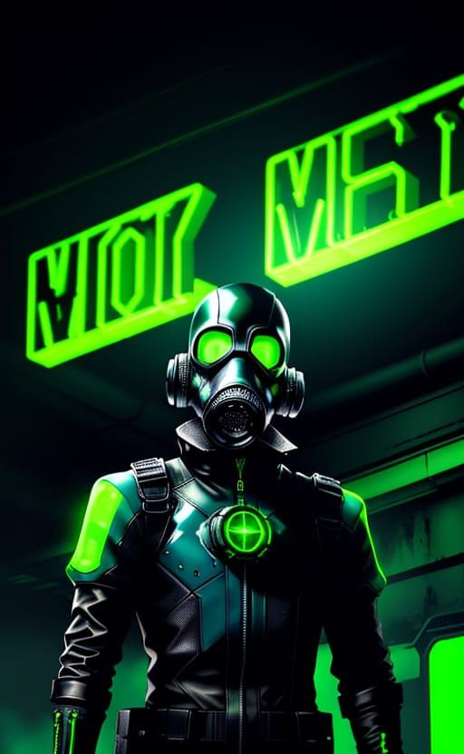 Cyberpunk Horror in Neon-Lit Darkness