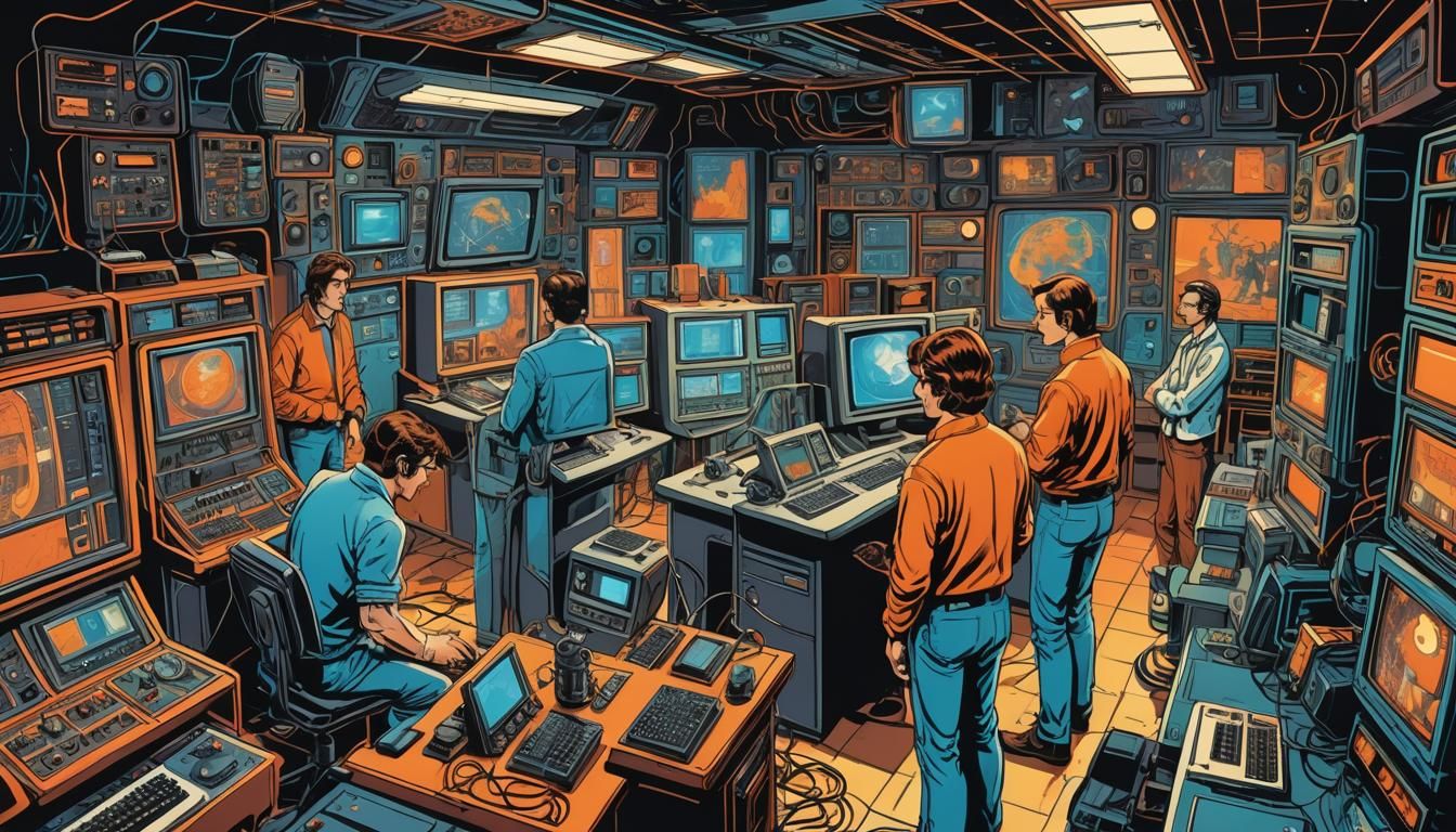 Retro-Futuristic Comic Book Art: Video Home Computer Ad
