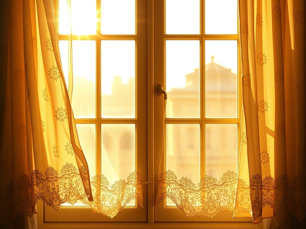 Ethereal Window Scene in Dreamy Landscape Style