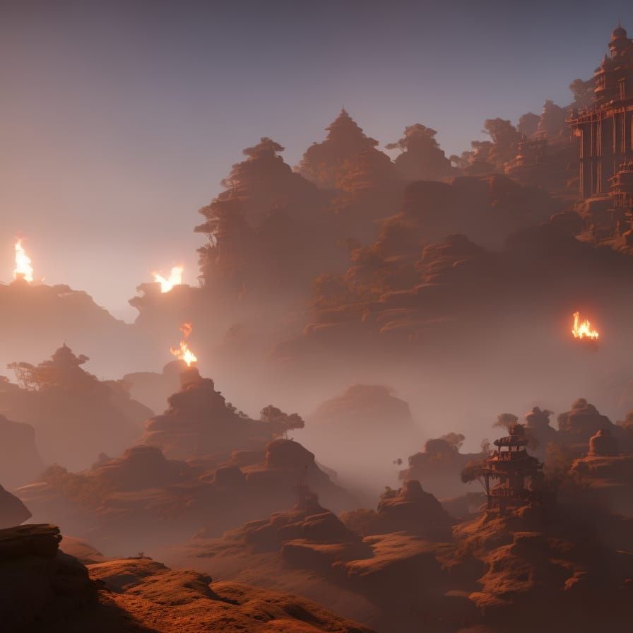 India in Epic 3D Game Cinematic Style