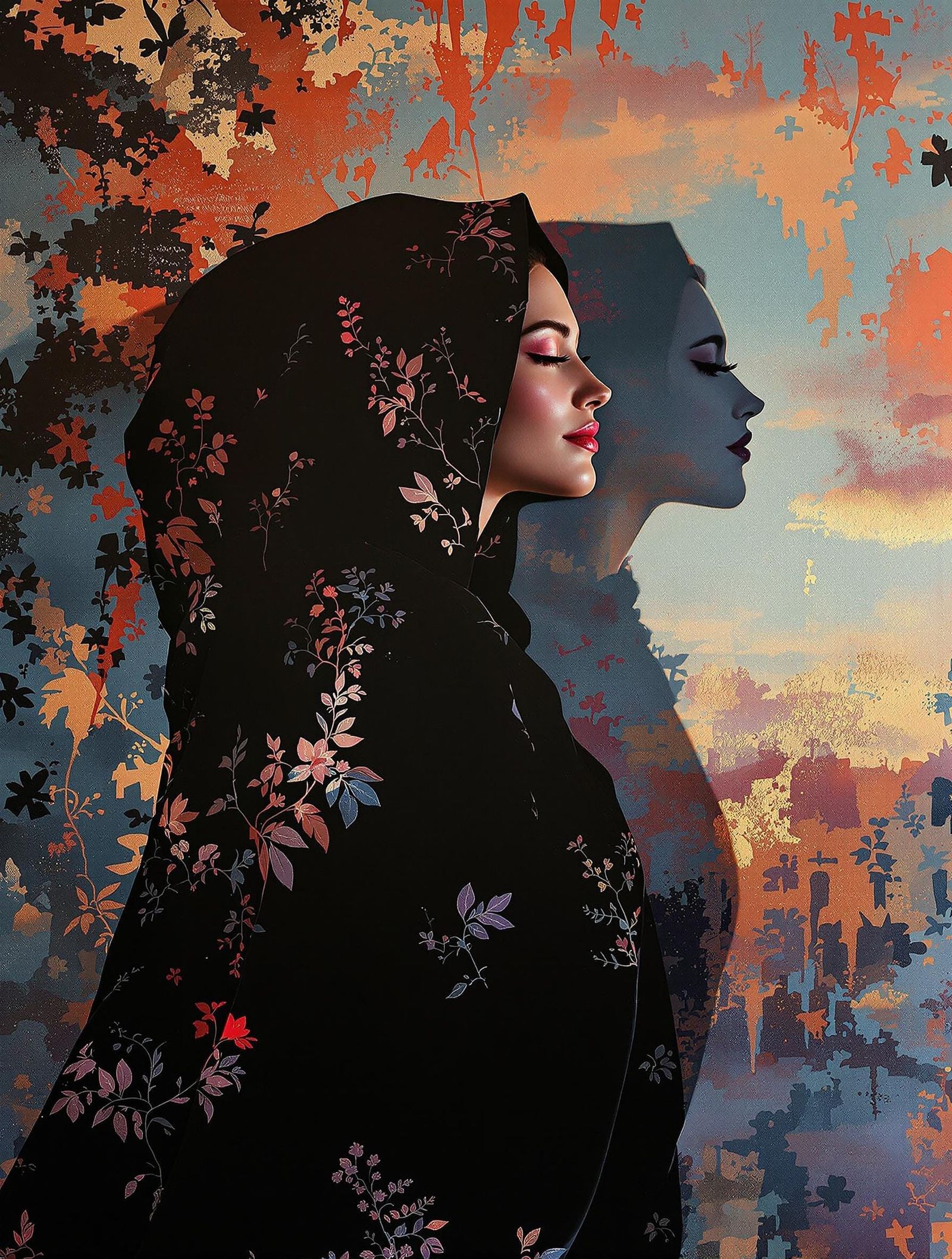 Mediterranean Goddess in Velvet Mural