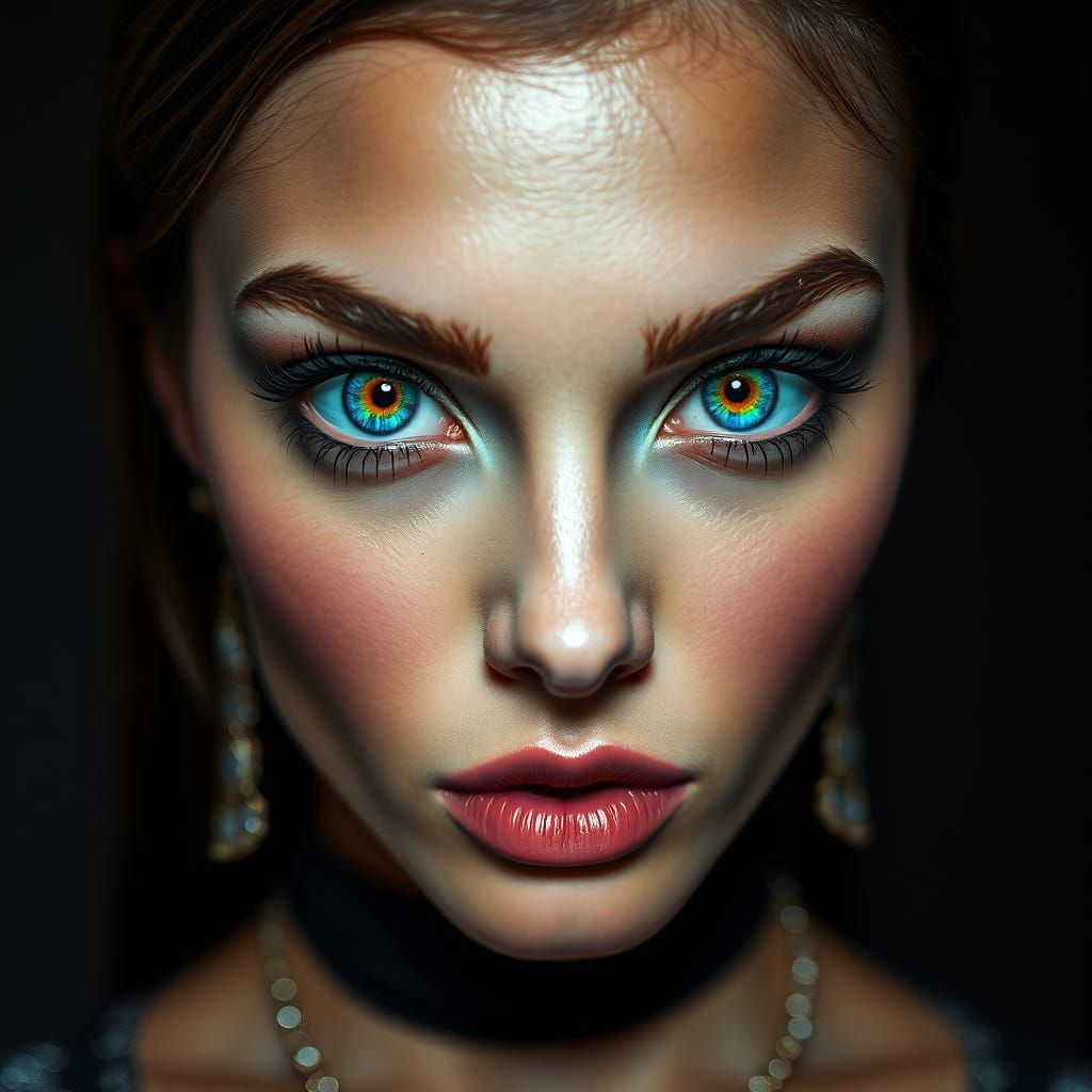 Ethereal Female Portrait in Moody Shadows