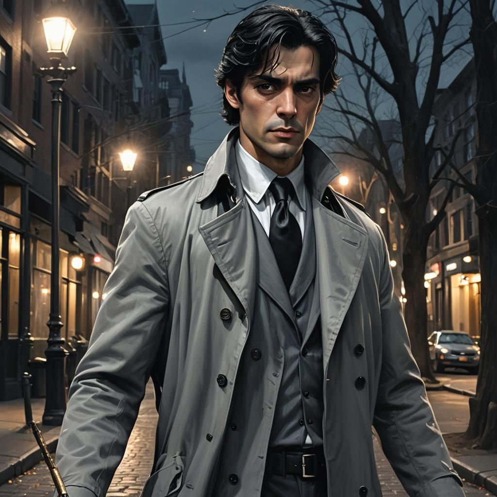 Beacon Hill Walker: Dark Gothic Fantasy Illustration