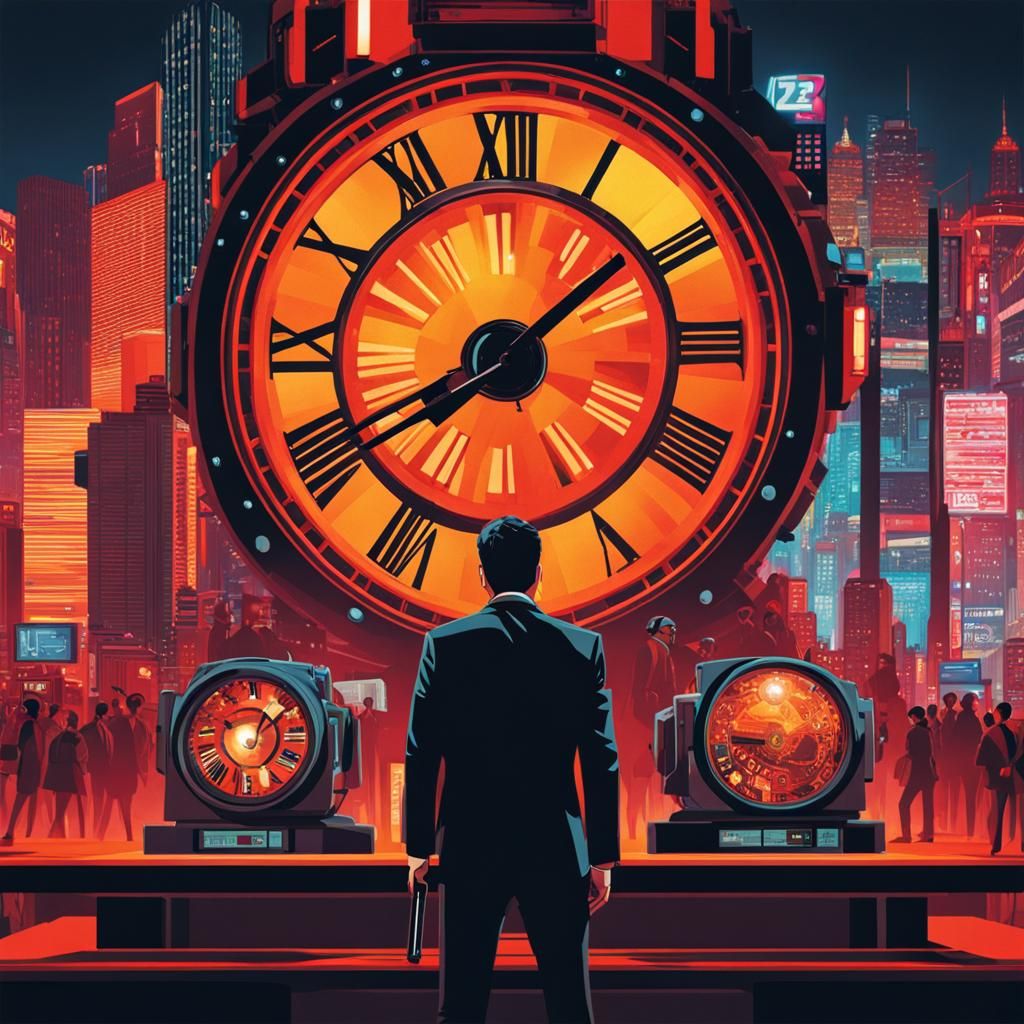 Y2K Midnight Countdown: Glitch Art Apocalypse