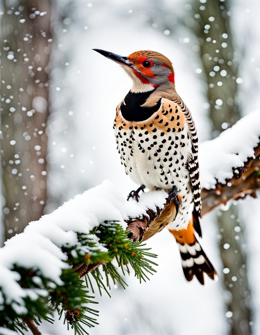 Northern Flicker in Winter: Professional Bird Photography