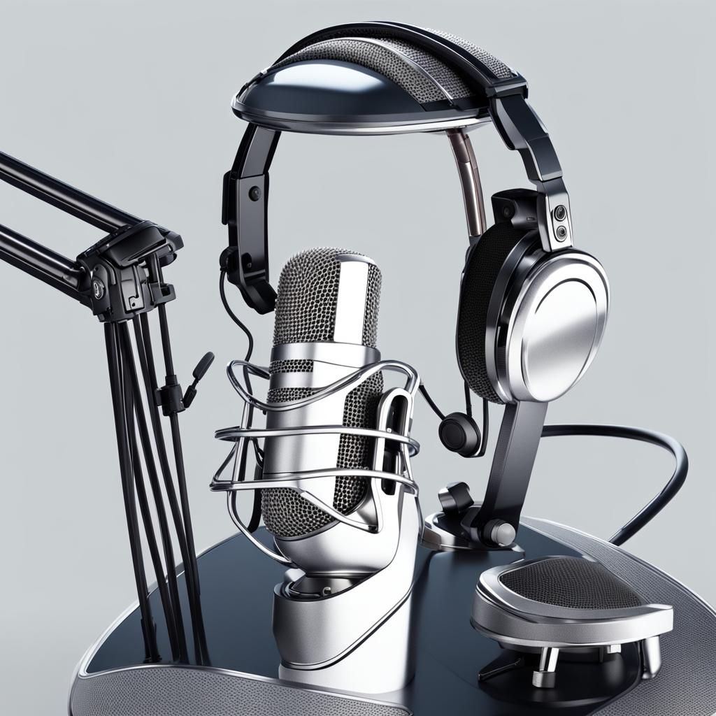 Professional Studio Microphone with Vibrant Lighting