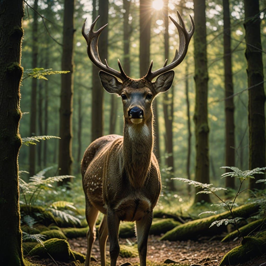 Serene Forest Encounter in Iranian New Wave Style