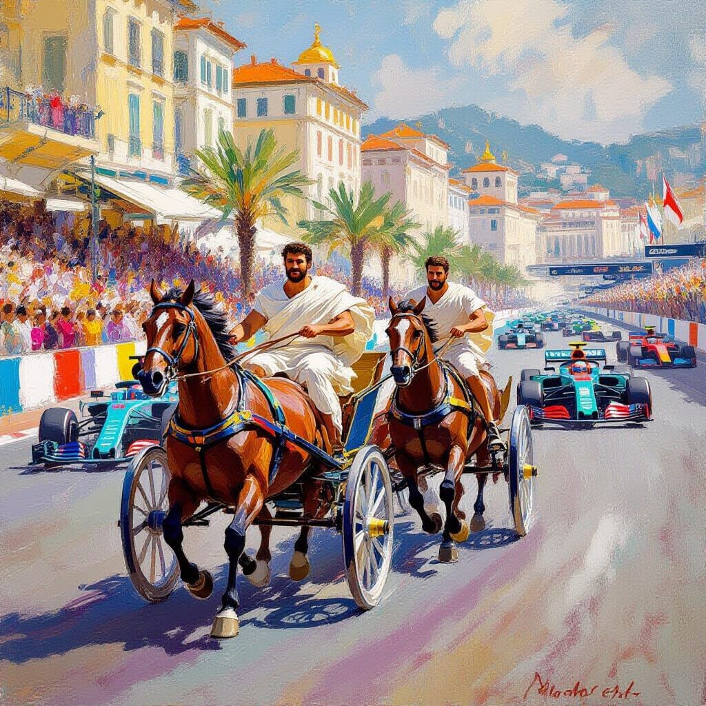 Ancient Chariot Races F1 Cars in Monaco
