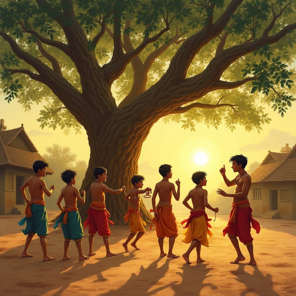 Traditional South Indian Village Play in Vibrant Colors