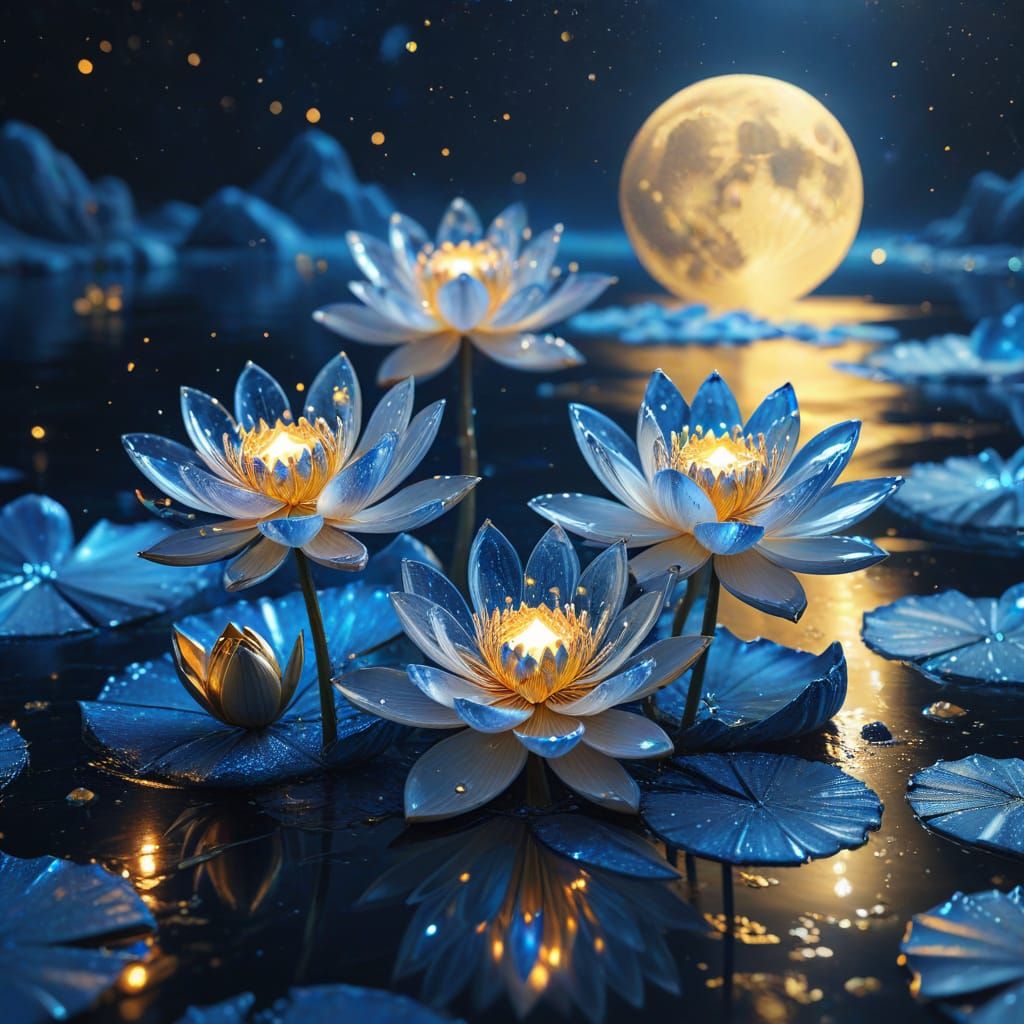 Something blue - magic lotus lake