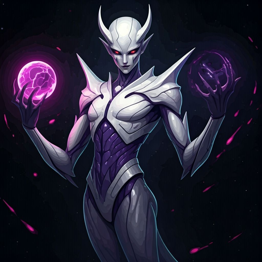 Androgynous Alien Menace in Manga Anime Style