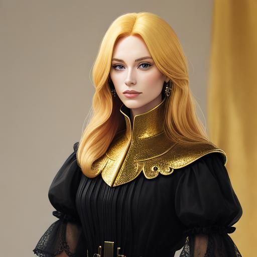Golden Haired Lady Portrait