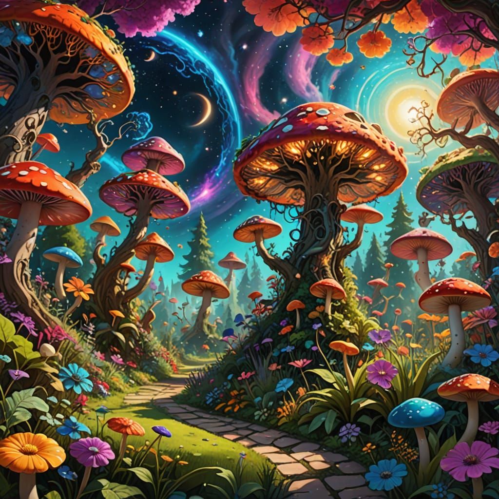 Enormous Vibrant Garden Exploding with Color