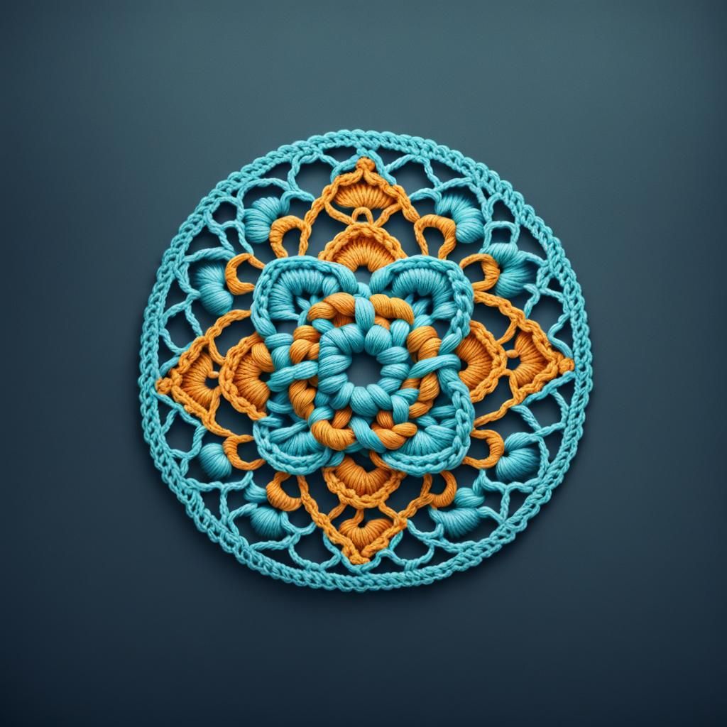 Stylized Crochet Hook Logo Design