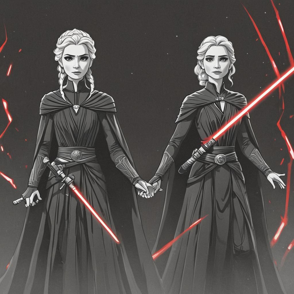 Elsa and Anna: Sith Lords of the Frozen Galaxy