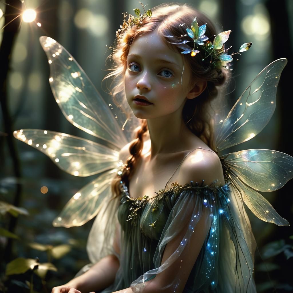 Ethereal Alien Fairy in Mystic Rainforest
