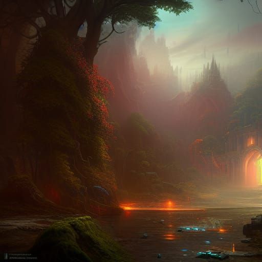 Fantastical Deep Color Matte Painting in 8K