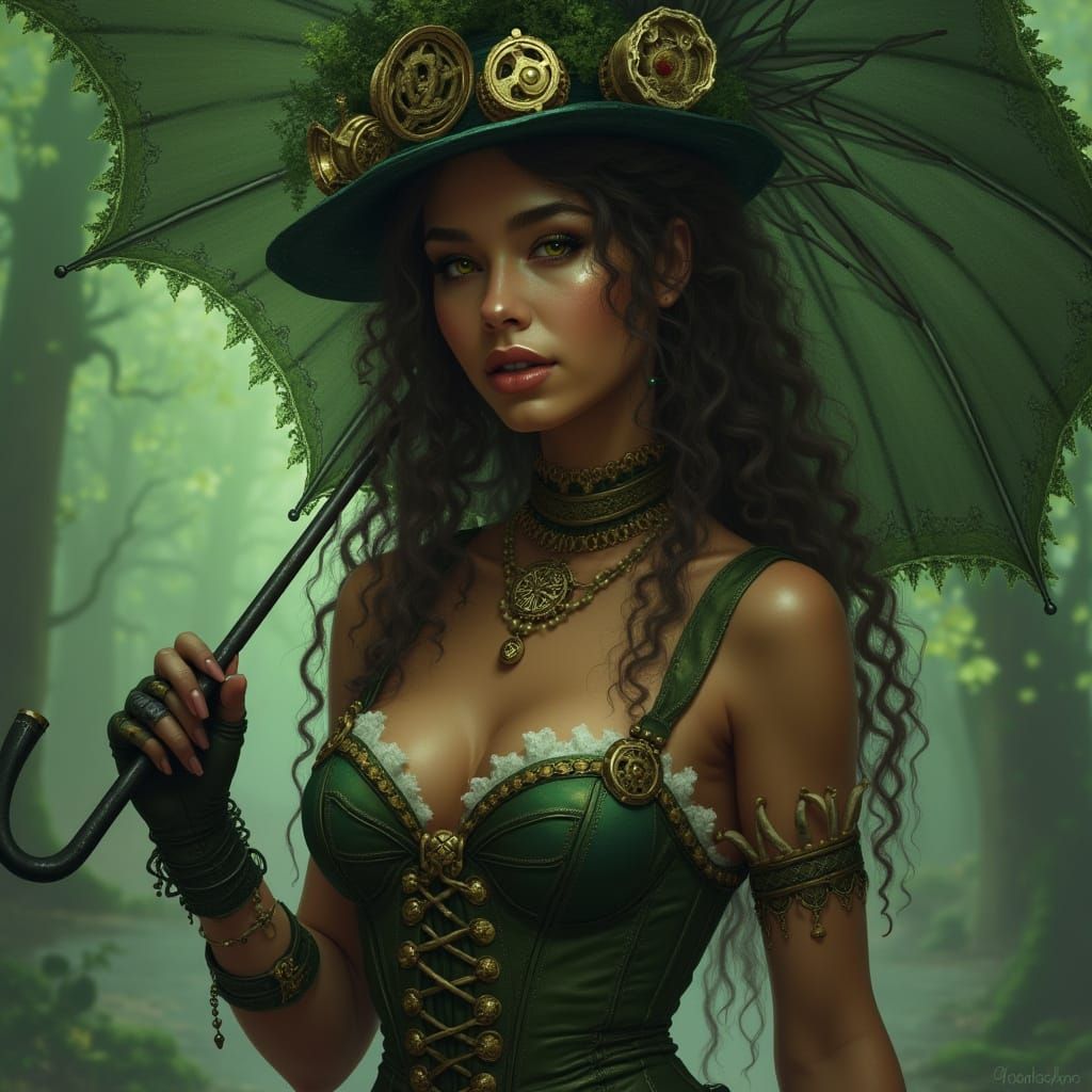 Enchanting Voodoo Steampunk Siren in a Creole Bayou