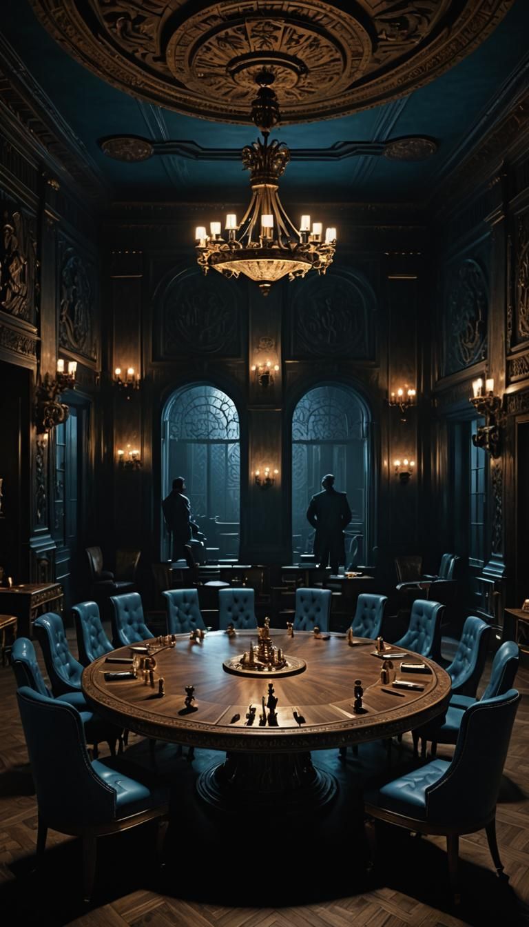 War Room in Dark Cinematic Style