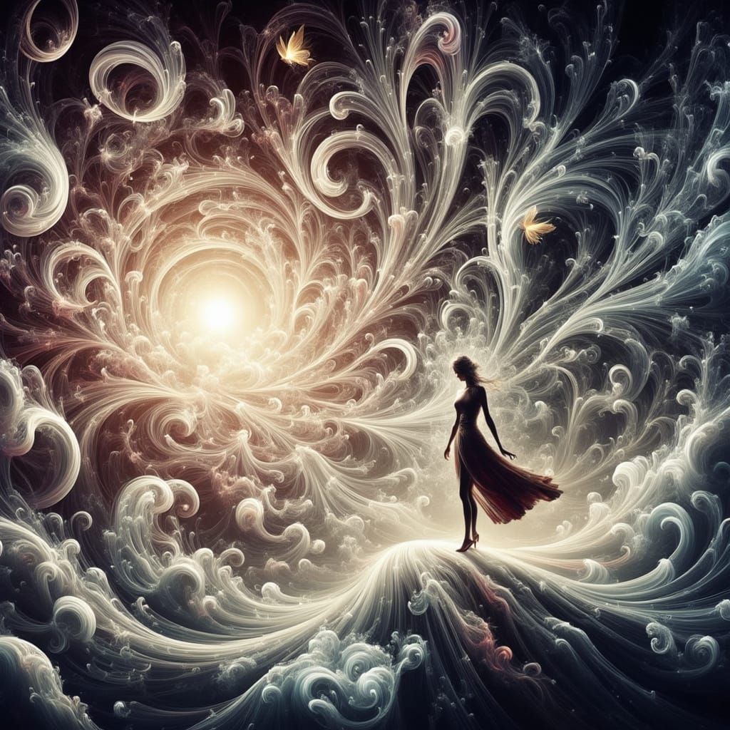 Mystical Portal Guardian in Ethereal Light