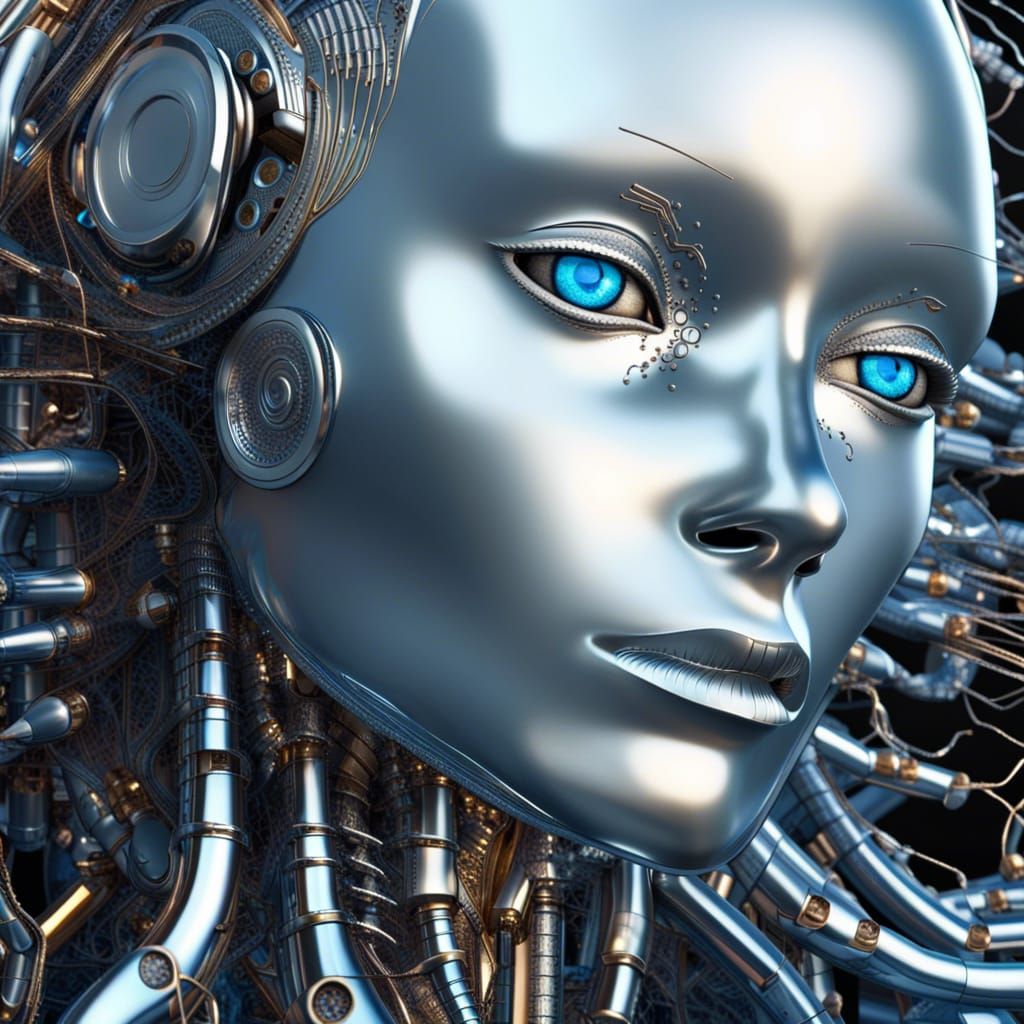 Female Robot Regenerated by Nanobots in Biomechanical Style