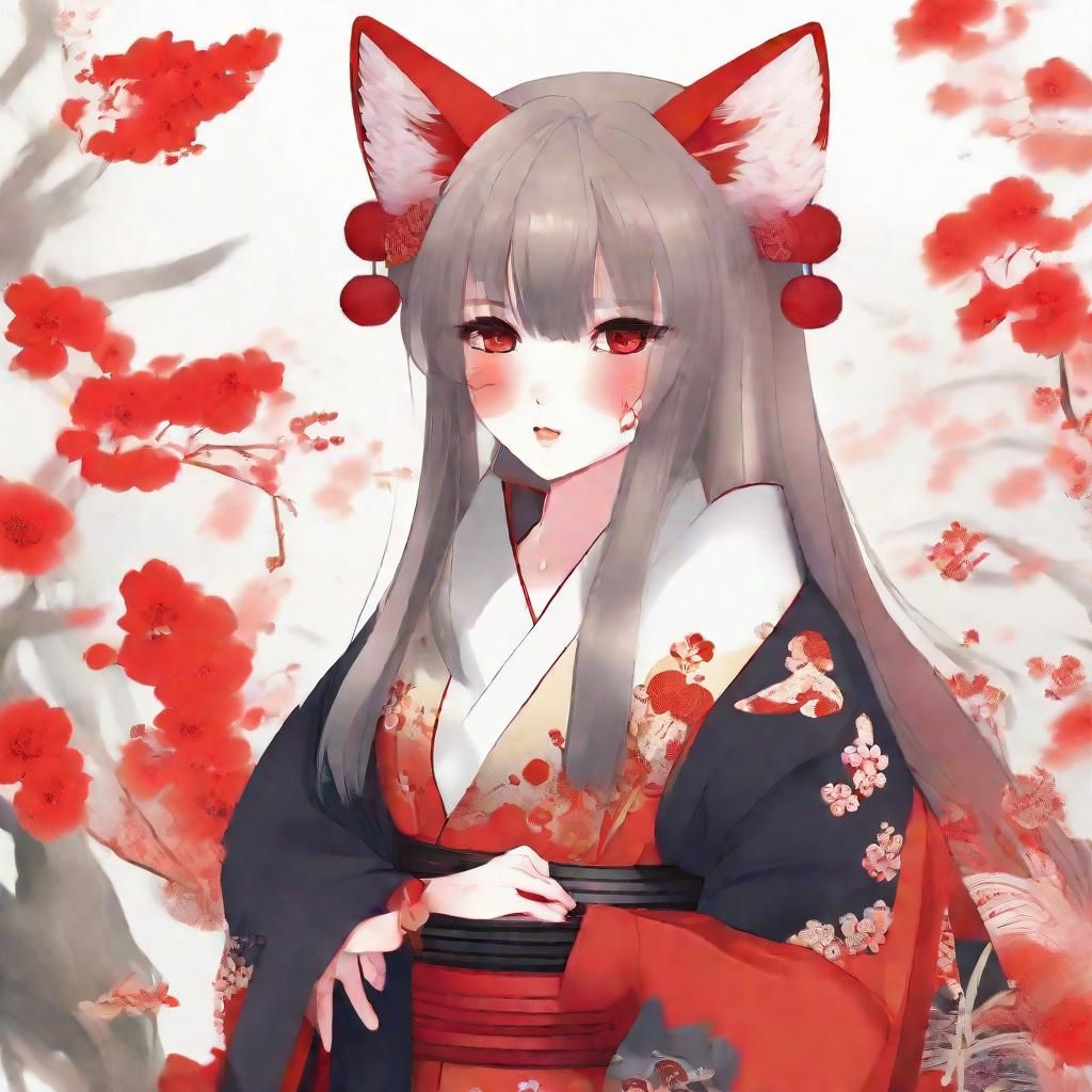 Enchanting Kitsune Girl Generated by AI