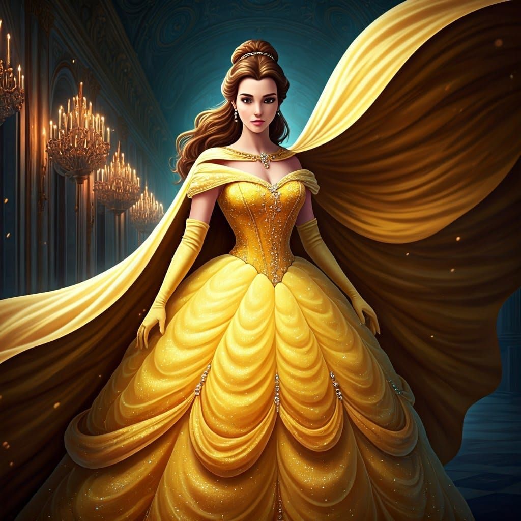 Princess Belle at a ballroom 1