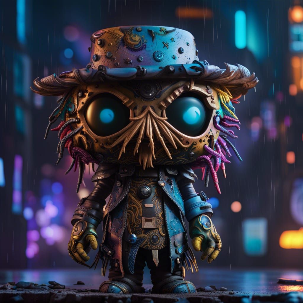 Galaxy Funko-Pop Scarecrow in Cyberpunk Kingdom