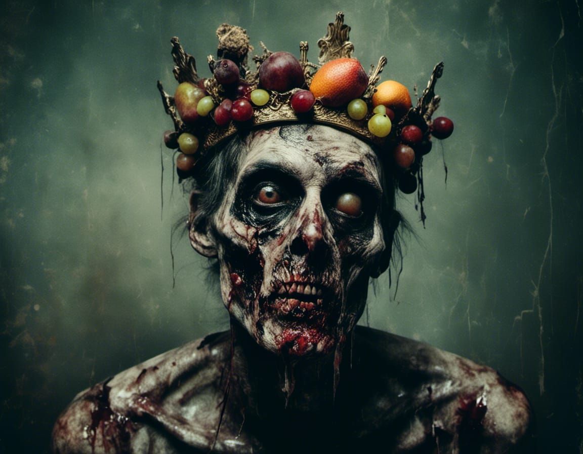Undead Zombie King with Fruit Crown